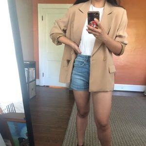 Bloomingdales camel blazer